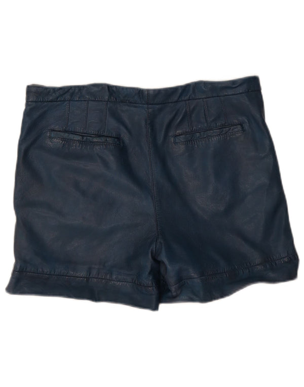 Shorts De Cuero Mujer Trussardi W30 Medium Azul Marino