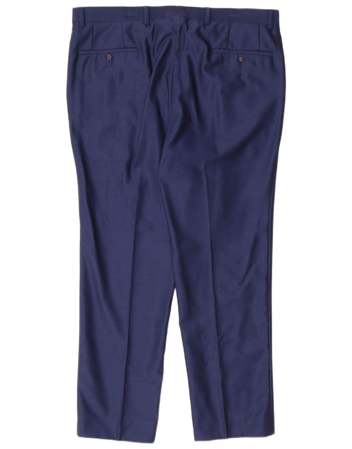 Baumler Traje de 2 piezas con 2 botones para hombre IT 52 XL W38 L29 Lana virgen azul marino