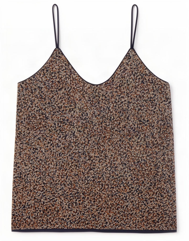 Zara Mujer Cami Top UK 6 XS Poliéster Manchado Multicolor