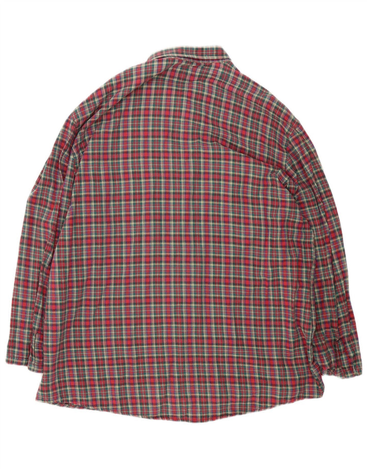 Camisa de franela vintage para hombre XL cuadros rojos
