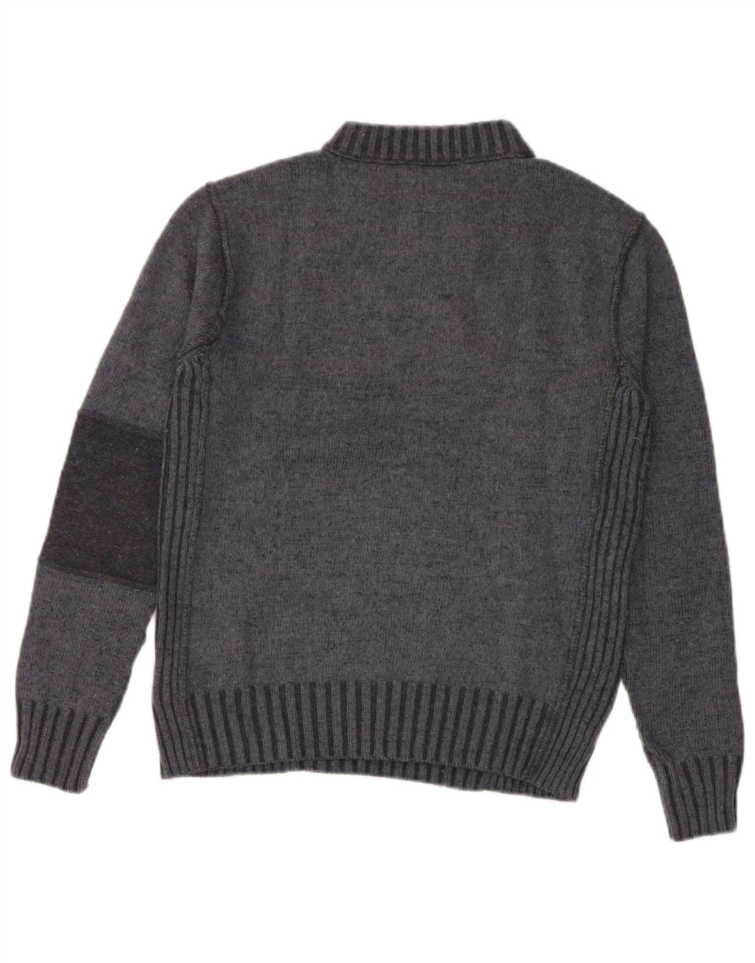 Zara Hombre Jersey De Cuello Redondo De Lana Color Block Gris Medio