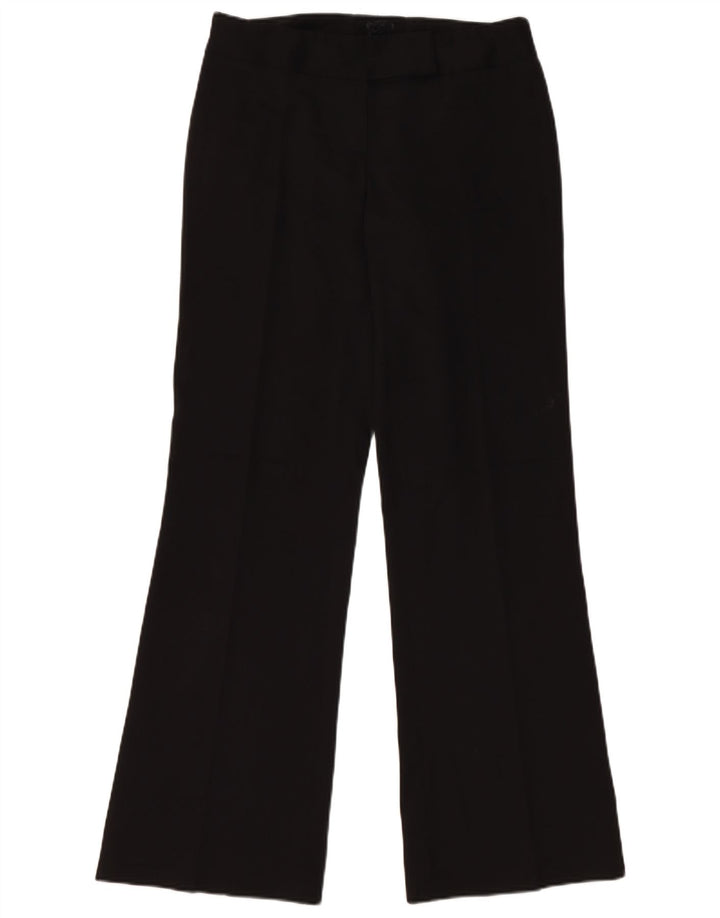 Oasis Pantalones de traje con corte de bota para mujer UK 10 Small W28 L31 Poliéster negro