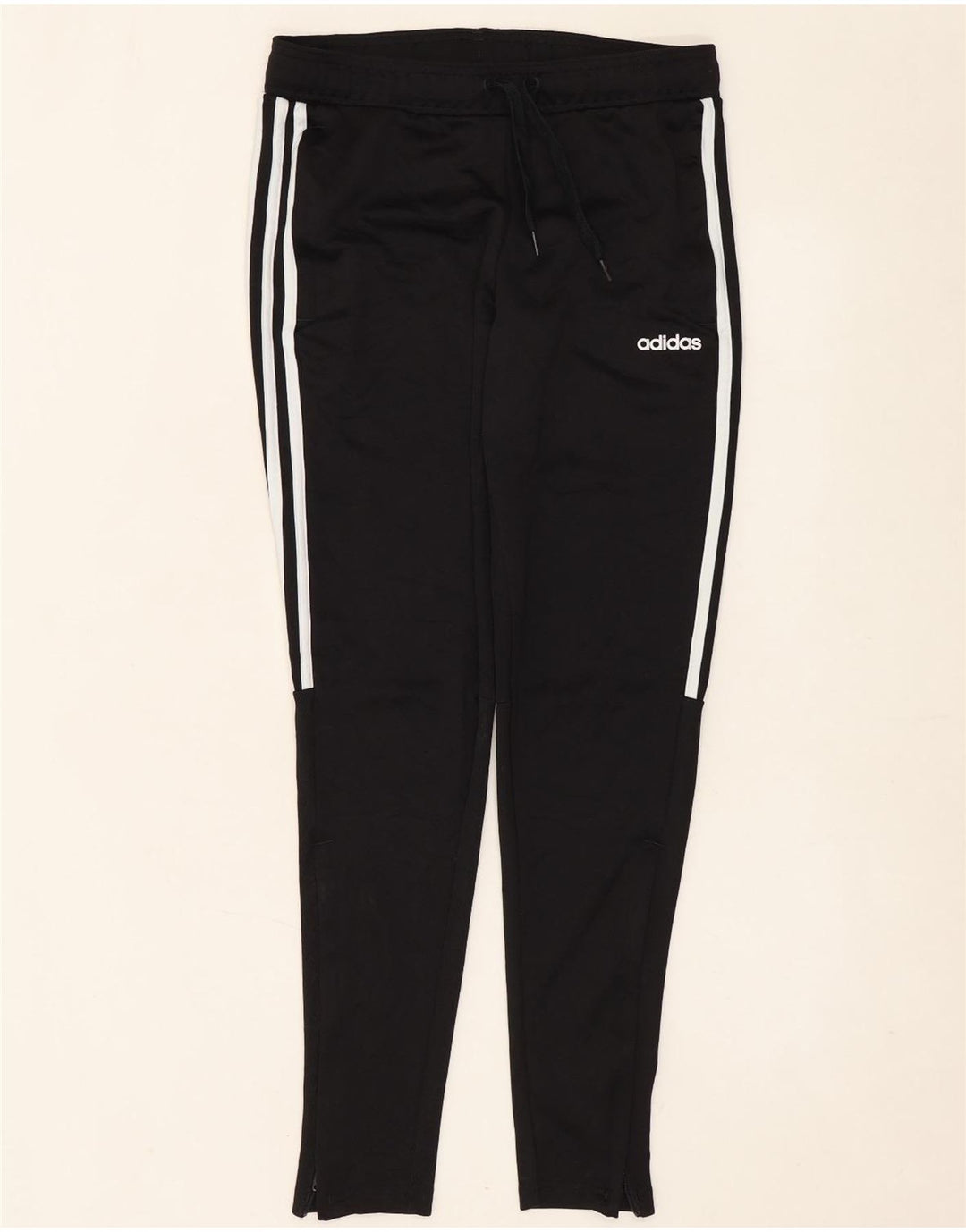 Adidas Pantalones de chándal para mujer UK 8/10 Small Negro Poliéster