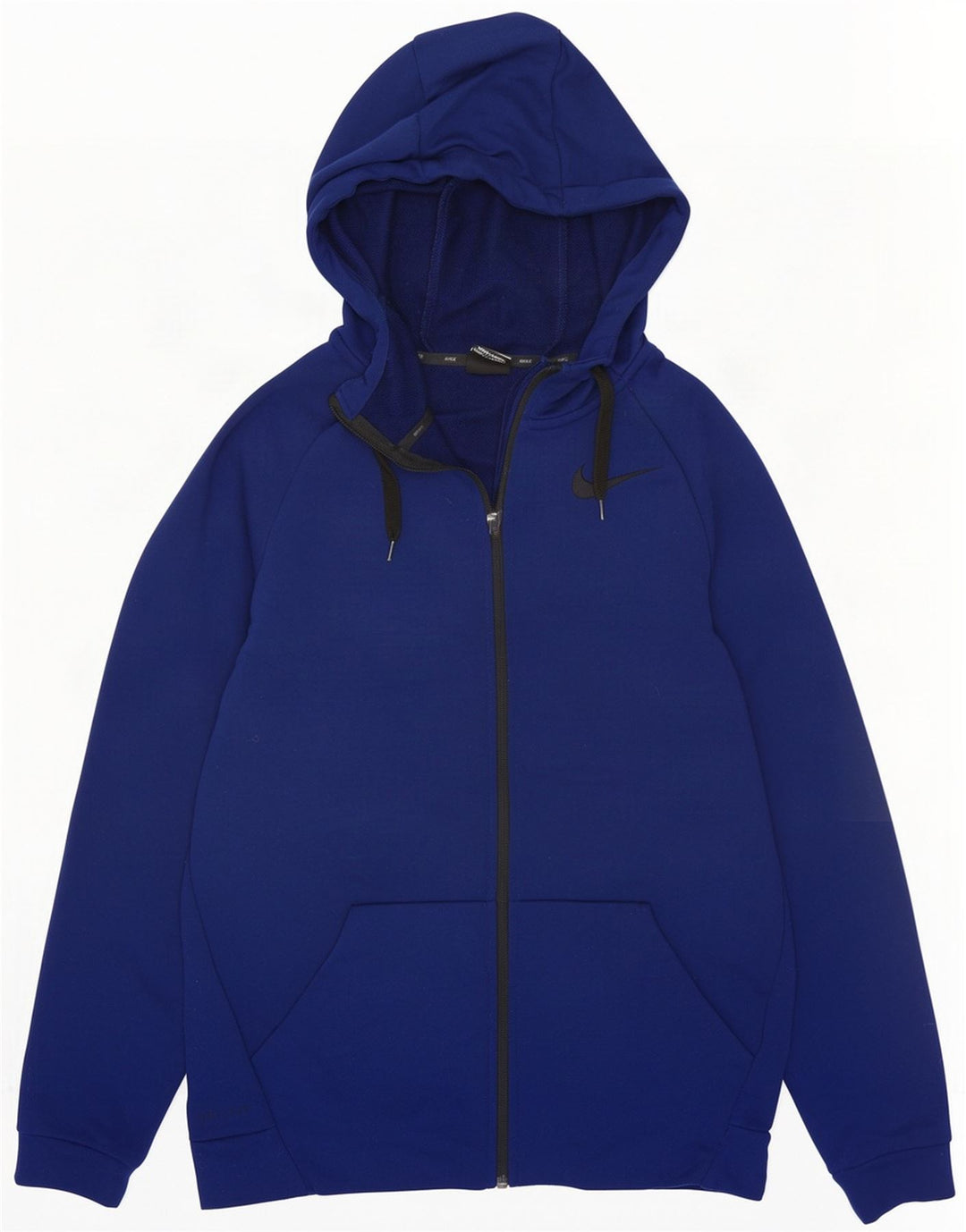 Nike Dri Fit Sudadera con capucha y cremallera para hombre, talla pequeña, azul marino