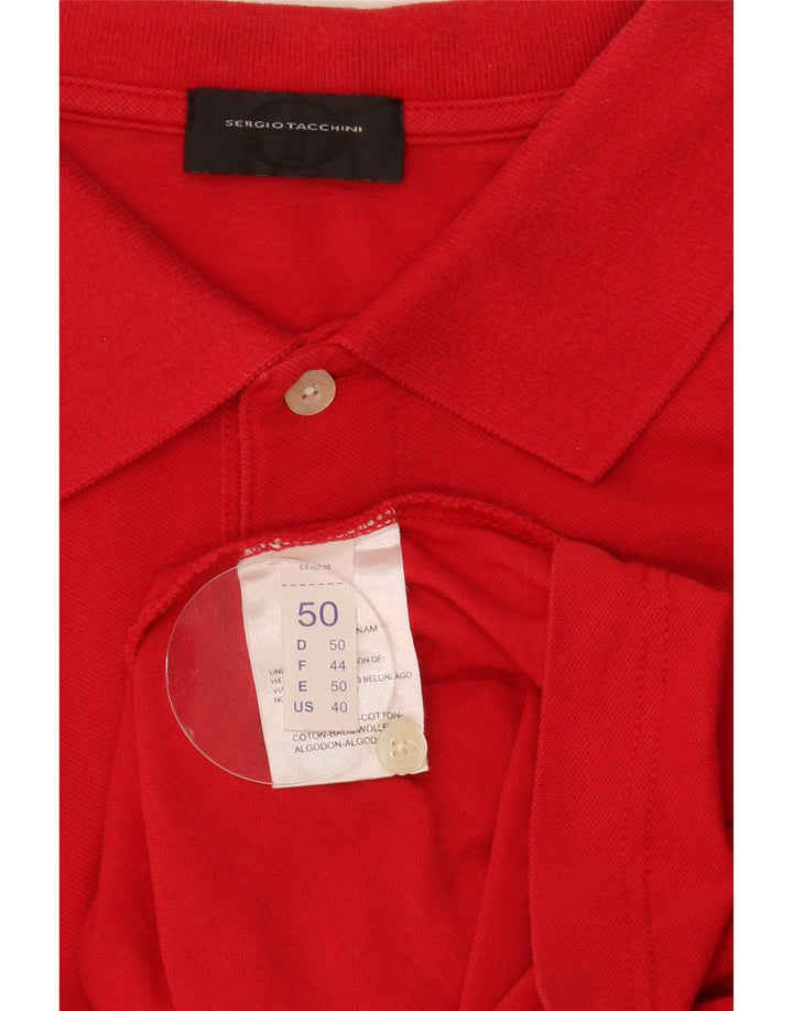 Sergio Tacchini Polo Hombre IT 50 Medium Rojo Algodón