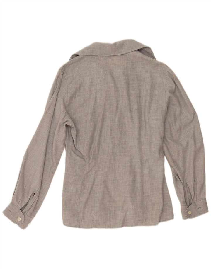 Camisa Mujer Sisley IT 42 Algodón Gris Medio