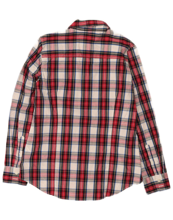 J. Crew Camisa para mujer UK 10 Small Red Check Algodón