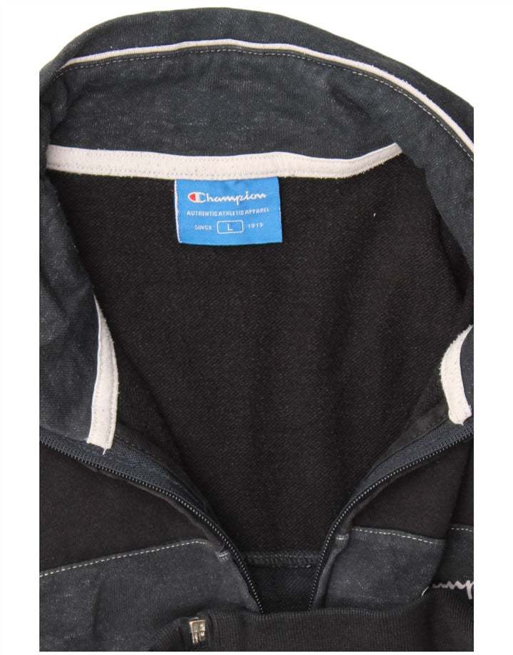 Champion Chaqueta de chándal para hombre, talla grande, color negro