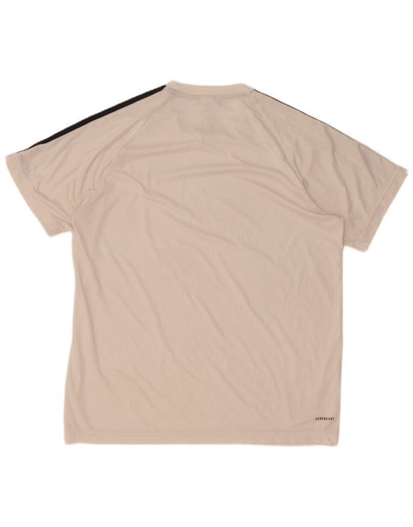 Adidas Hombre Aeroready Camiseta Top Grande Poliéster Blanco