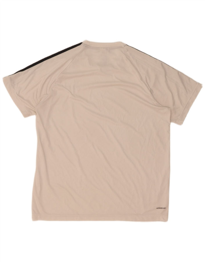 Adidas Hombre Aeroready Camiseta Top Grande Poliéster Blanco