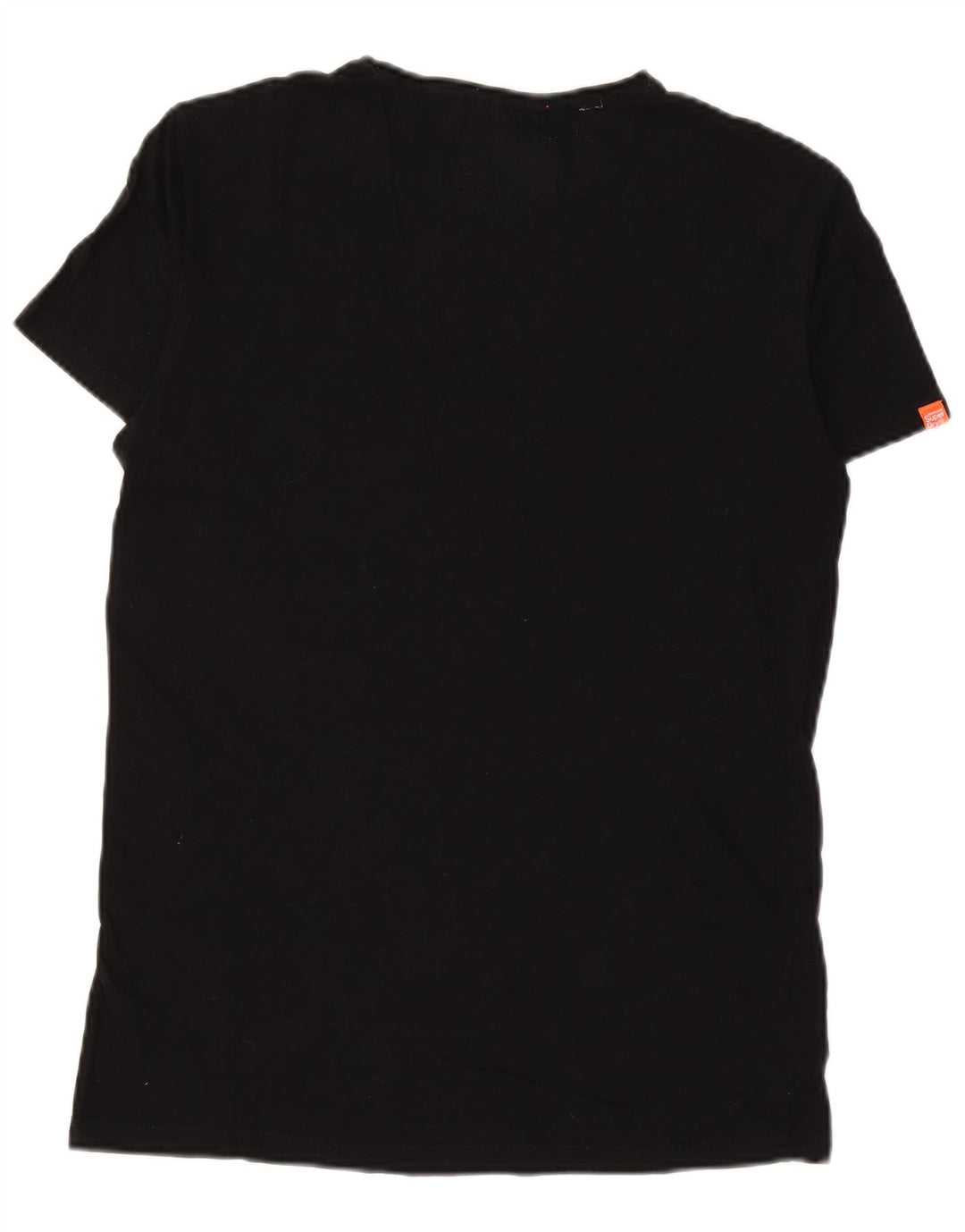 SUPERDRY Hombre Camiseta Top Medium Negro Algodón