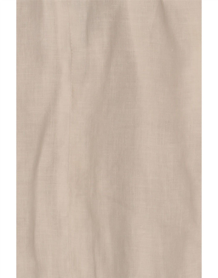 Camisa Diesel Hombre Estampada Grande Lino Blanco