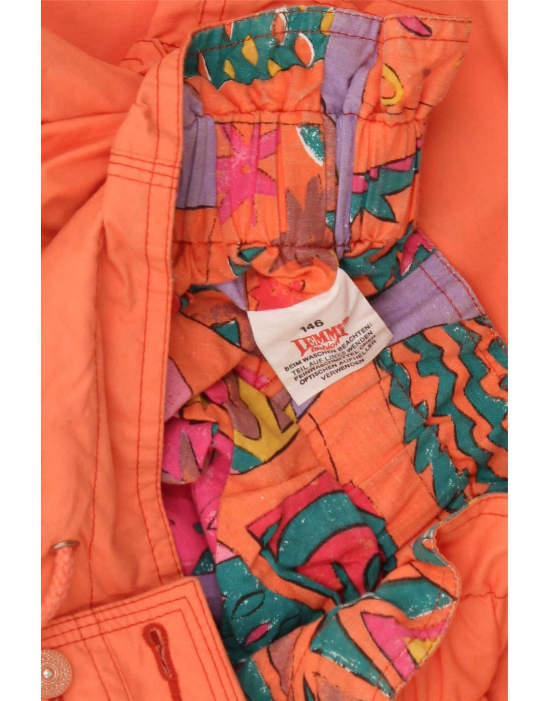 Chaqueta de esquí vintage para niñas 11-12 años Nylon naranja