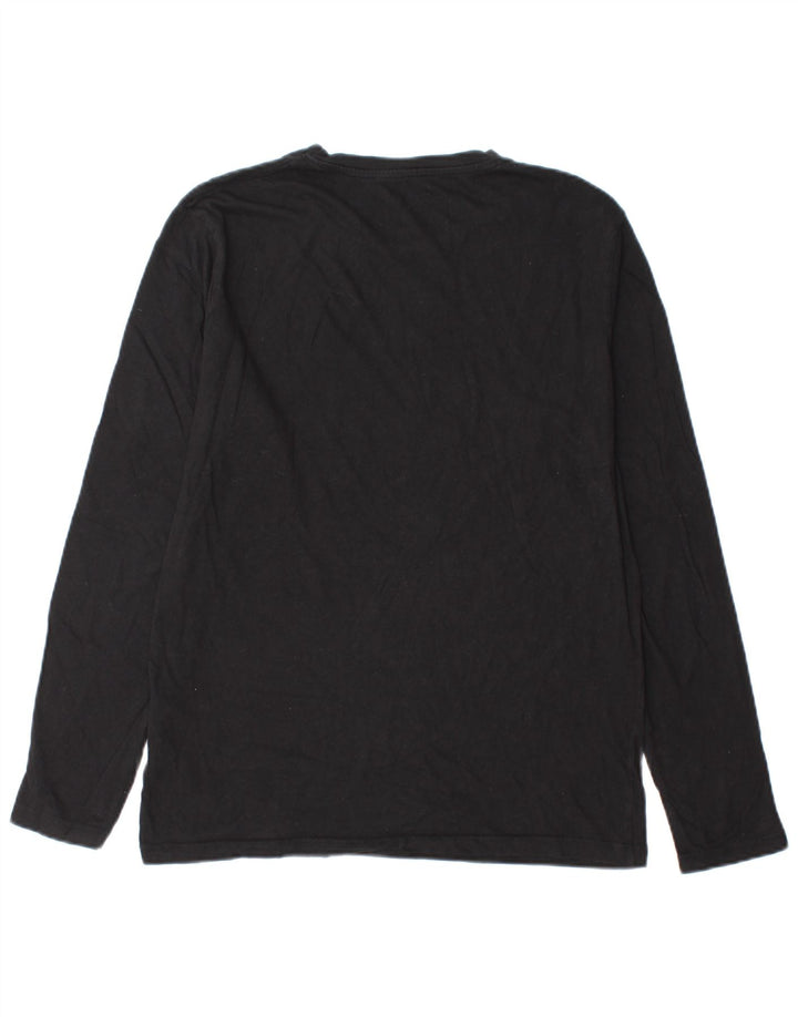 Jack & Jones Hombre Graphic Top Manga Larga Algodón Negro Mediano