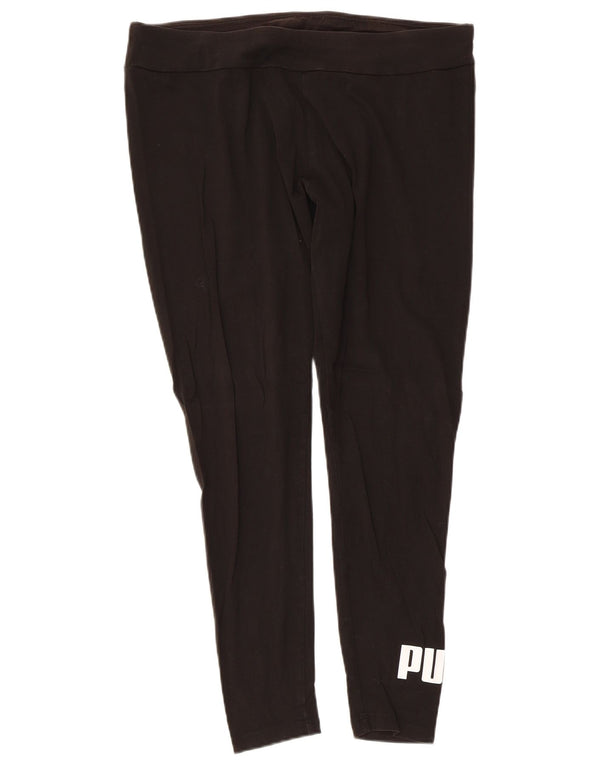Puma Leggings gráficos para mujer UK 18 XL Algodón negro