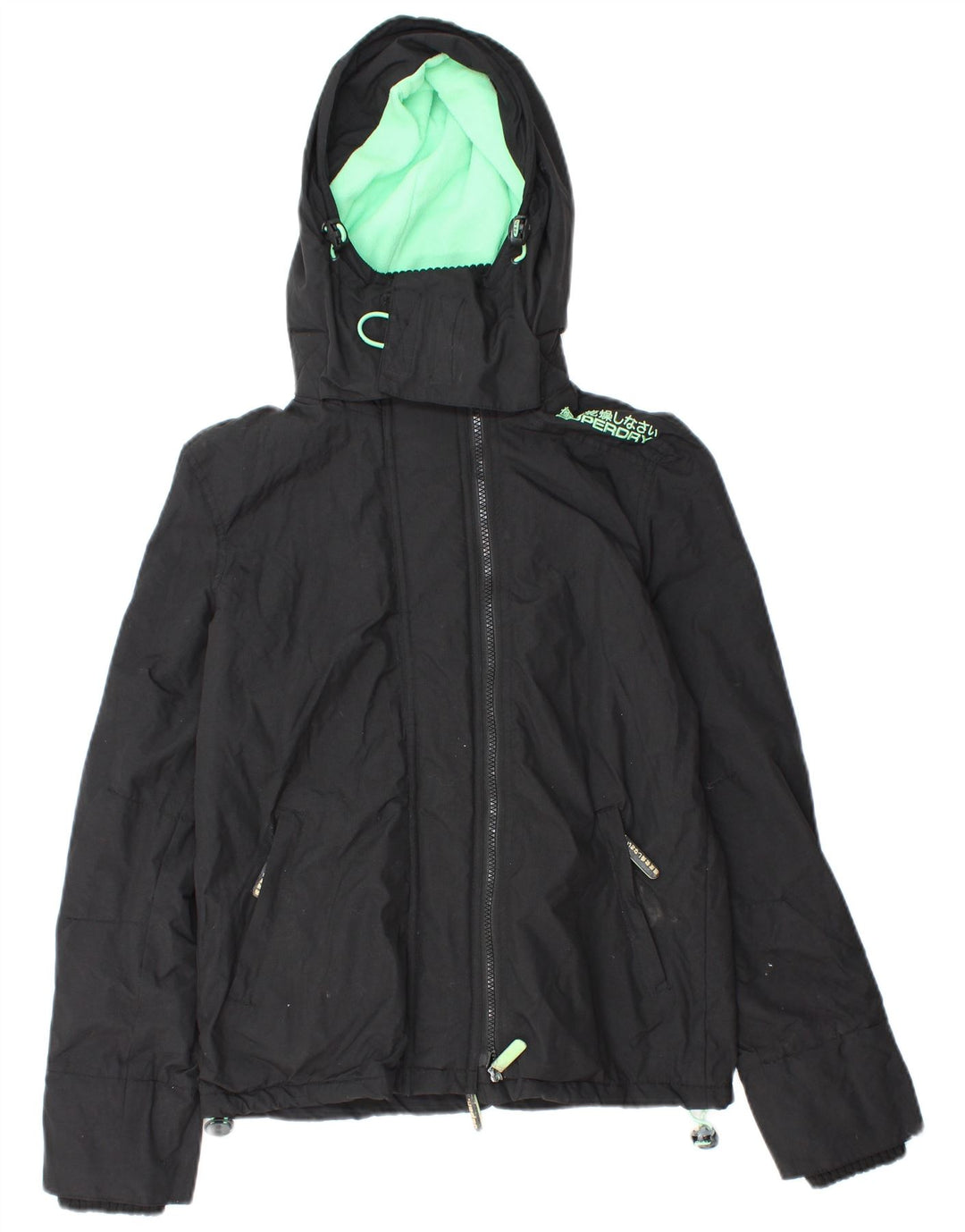 Superdry Chaqueta Cortavientos Gráfica para Mujer UK 40 Small Black