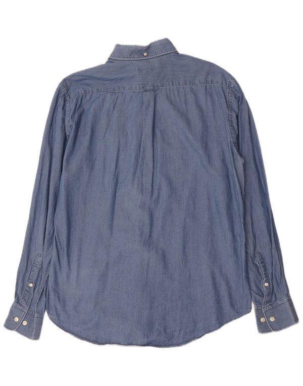 Camisa Gant Madison Regular Fit De Algodón Azul Medio