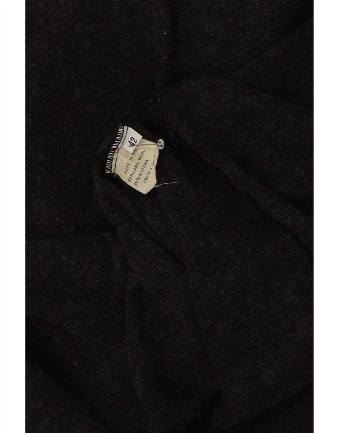 Vintage mujer Cardigan suéter IT 42 lana gris medio