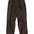Pantalón recto de piel VINTAGE para mujer W25 L29 Marrón