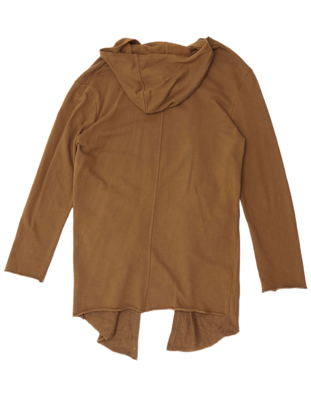Zara Hombre Jersey Cárdigan Con Capucha Algodón Marrón Medio