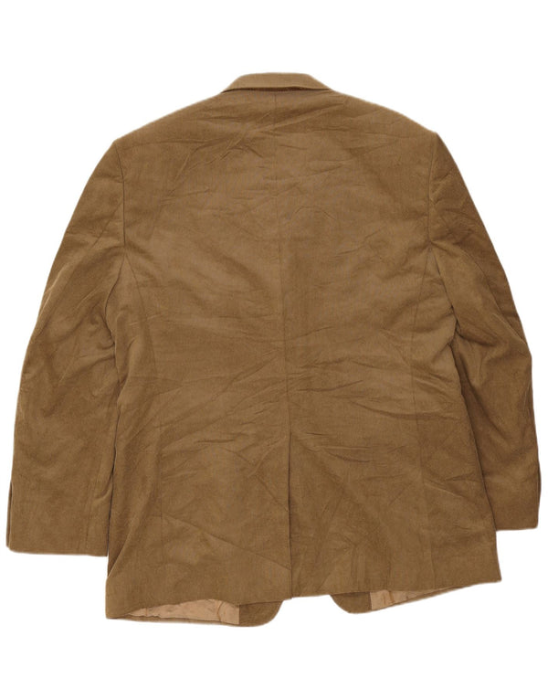 Marks & Spencer Chaqueta tipo blazer de pana con 2 botones para hombre, talla 42, color beige
