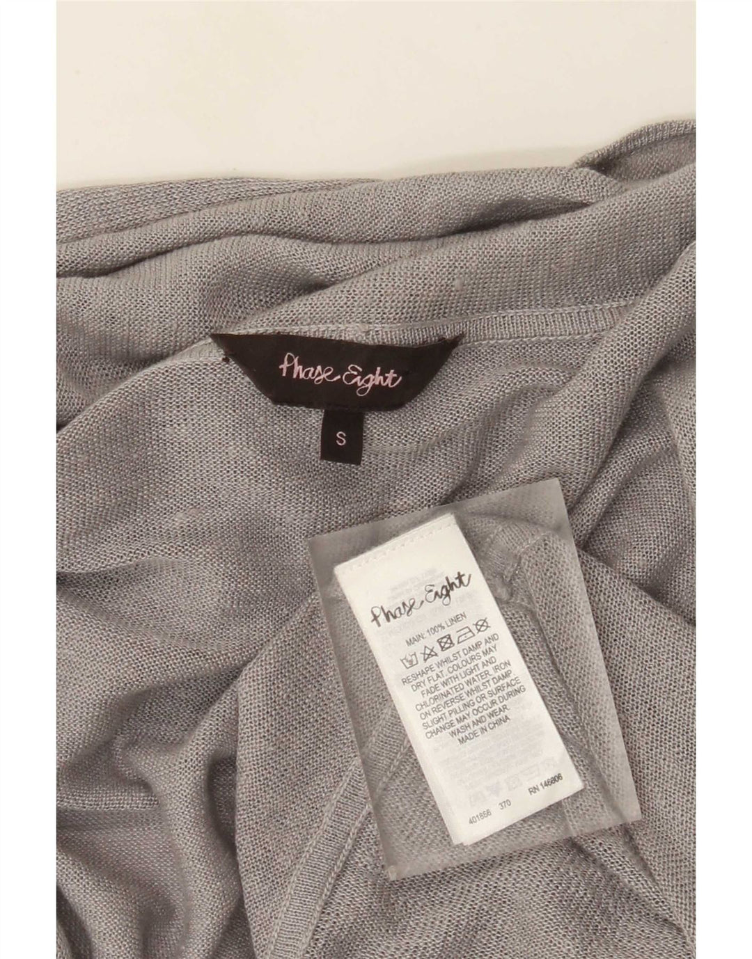 Phase Eight Suéter tipo cárdigan largo de gran tamaño para mujer UK 10 Small Grey