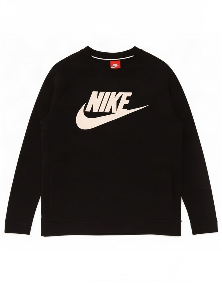 Nike - Sudadera gráfica para mujer (talla 40), color negro