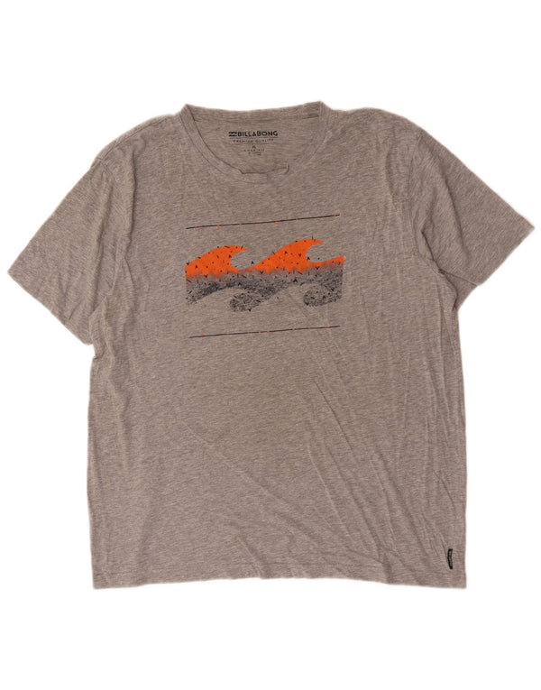 Billabong Hombre Core Fit Graphic Camiseta Top XL Algodón Gris