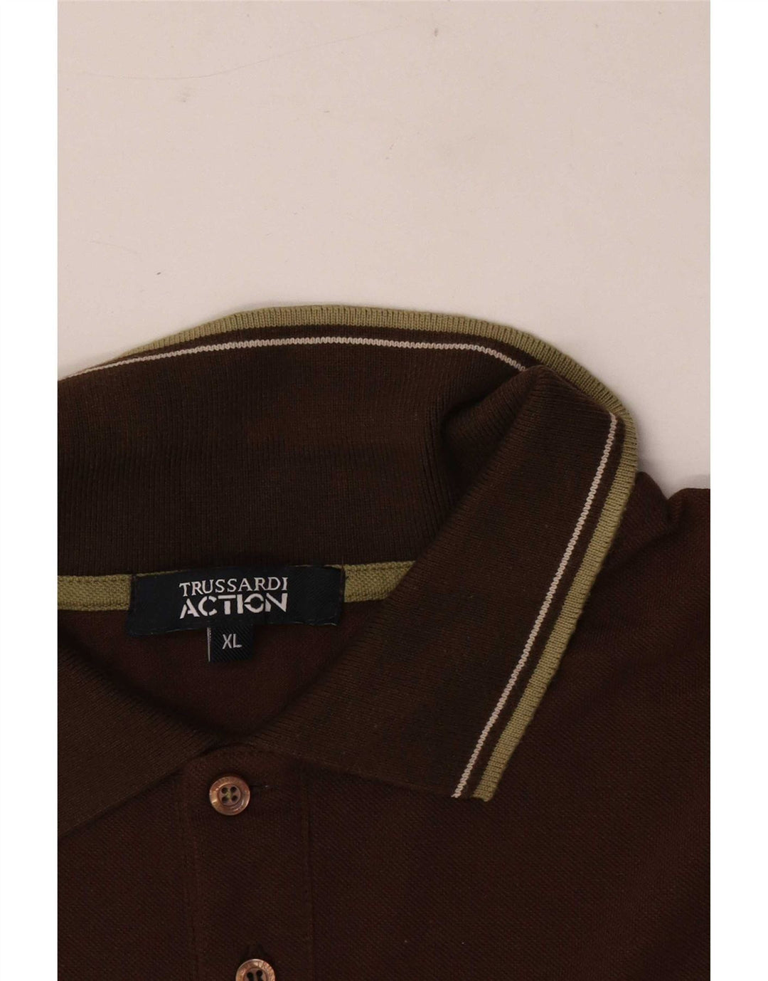 Polo Trussardi Hombre XL Marrón Rayas