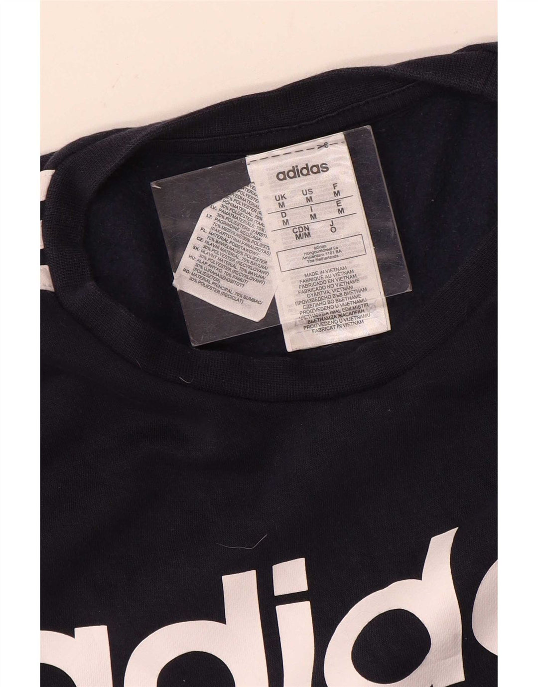 Adidas Hombre Sudadera Jumper Medium Azul Marino Poliéster