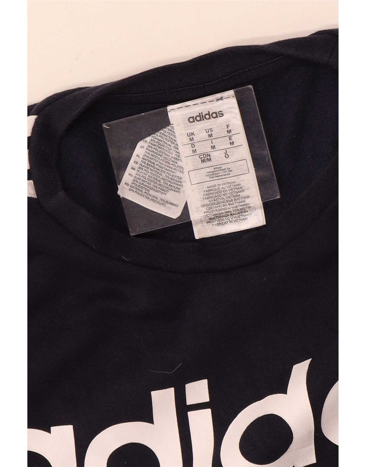 Adidas Hombre Sudadera Jumper Medium Azul Marino Poliéster