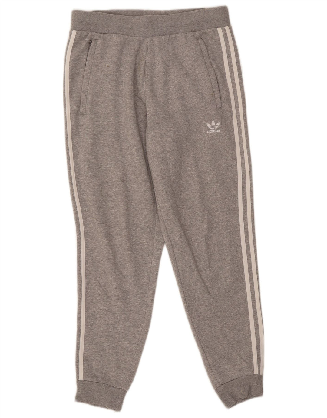Adidas Hombre Pantalones De Chándal Joggers Gris Medio Algodón
