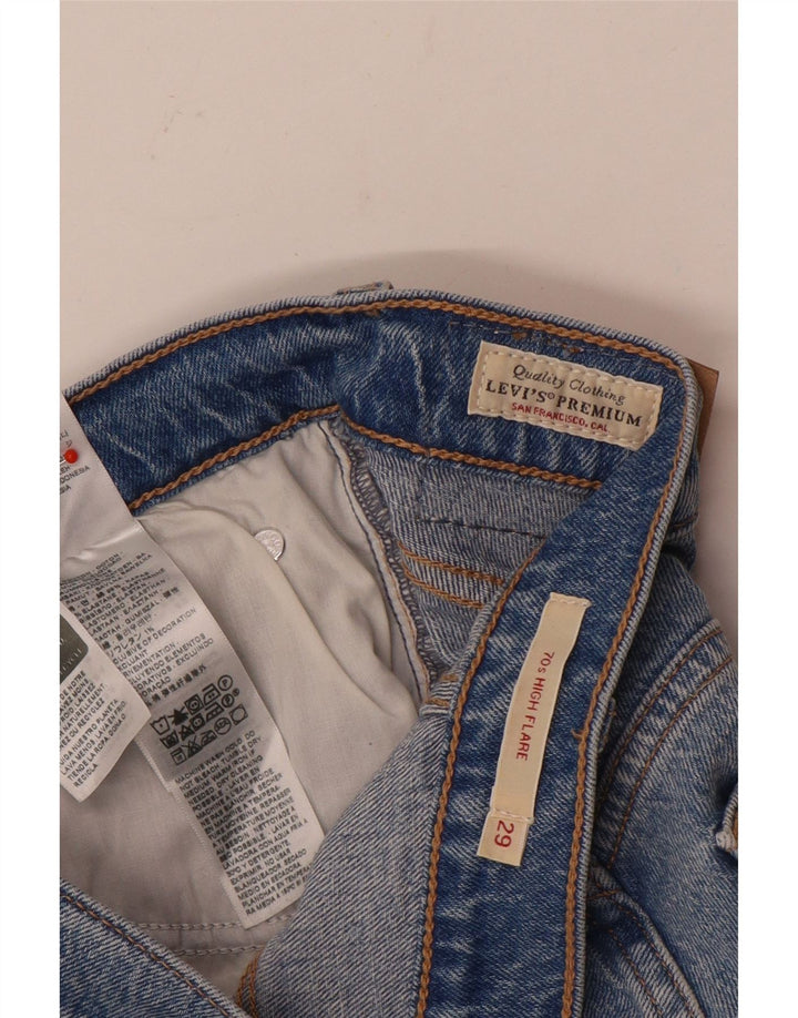 Levi's Vaqueros Acampanados De Tiro Alto Desgastados Para Mujer W29 L32 Algodón Azul