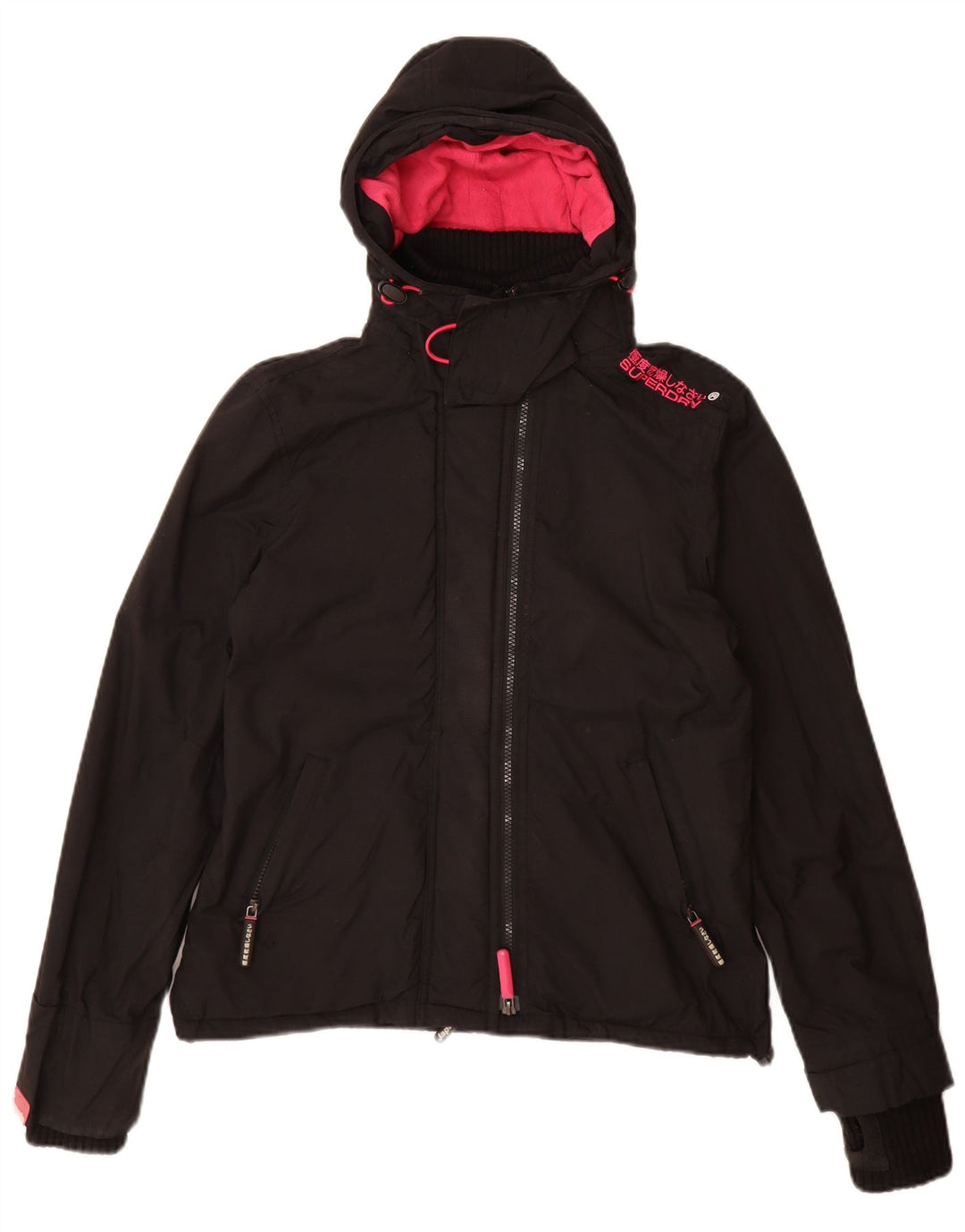Superdry Chaqueta Cortavientos Windcheater para Mujer UK 44 Medium Black Nylon