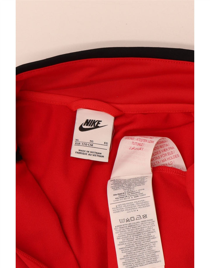 Nike Chaqueta de chándal para niños 13-14 años XL Rojo Colorblock Poliéster