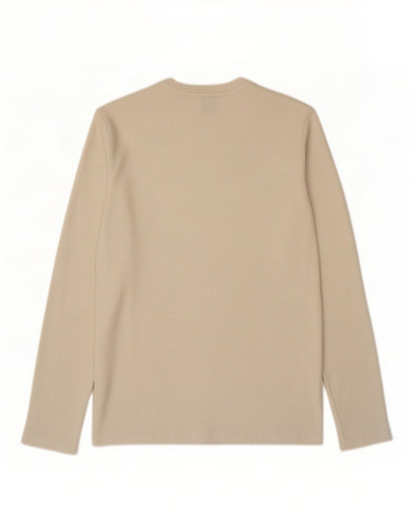 Zara Hombre Top Manga Larga Small Algodón Blanco