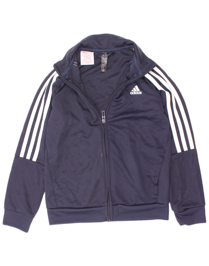 Adidas Chicos Aeroready Chándal Top Chaqueta 7-8 Años Azul Marino Poliéster