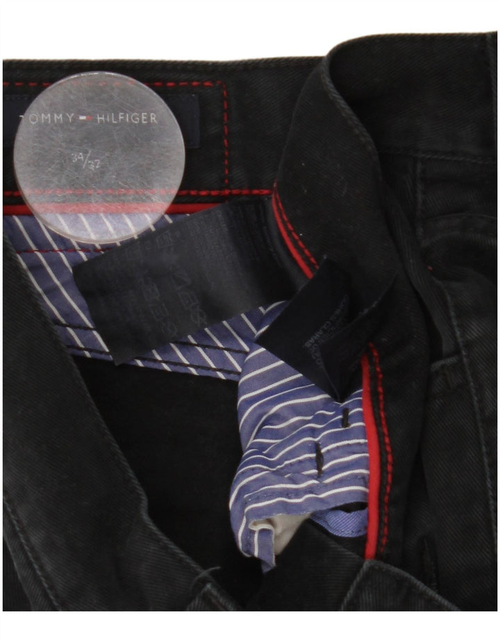 TOMMY HILFIGER Vaqueros rectos para hombre W34 L27 Algodón negro