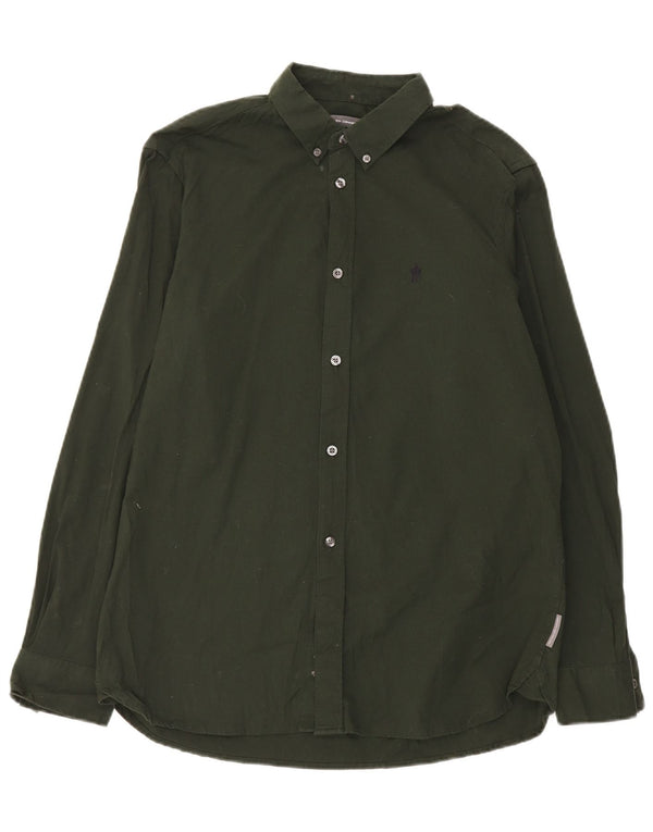 Camisa para hombre French Connection XL Algodón verde