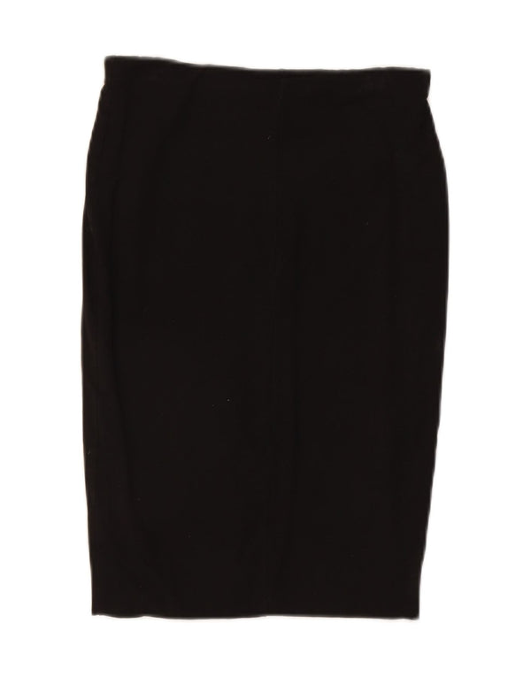 Zara Mujer Falda Lápiz Mediana W28 Algodón Negro