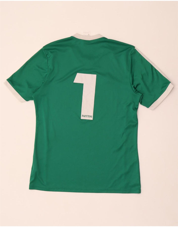 Adidas Mens Climalite Graphic Camiseta Top Poliéster a rayas verde medio