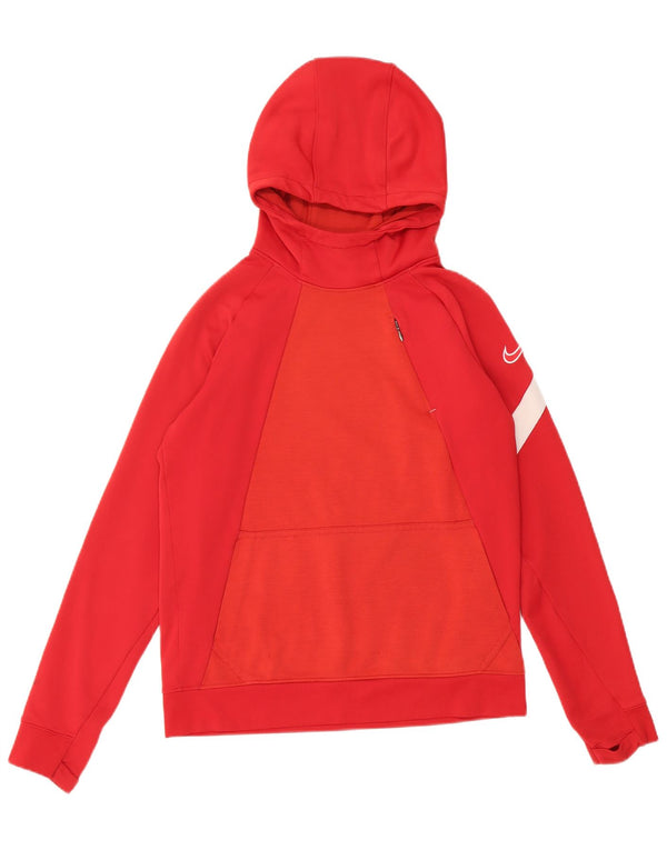 Nike Boys Dri Fit Sudadera con capucha Jumper 12-13 años Grande Rojo Poliéster