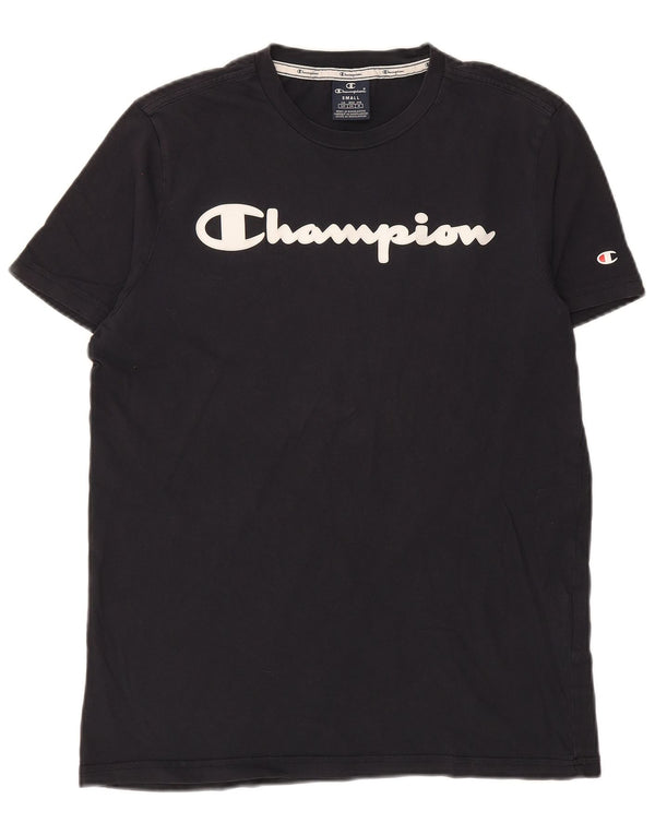CHAMPION Camiseta gráfica para hombre Top Small Azul marino Algodón