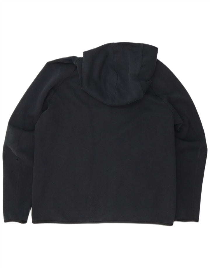 Nike - Sudadera con capucha y cremallera para hombre, talla grande, algodón negro