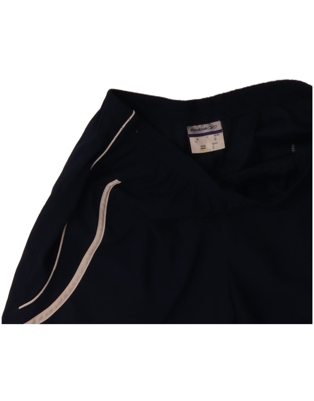 REEBOK Pantalones cortos deportivos para mujer UK 12 Medium Azul marino Poliéster