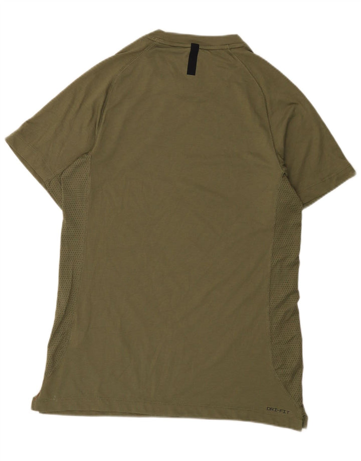 Camiseta Nike Dri Fit para hombre Top poliéster caqui medio