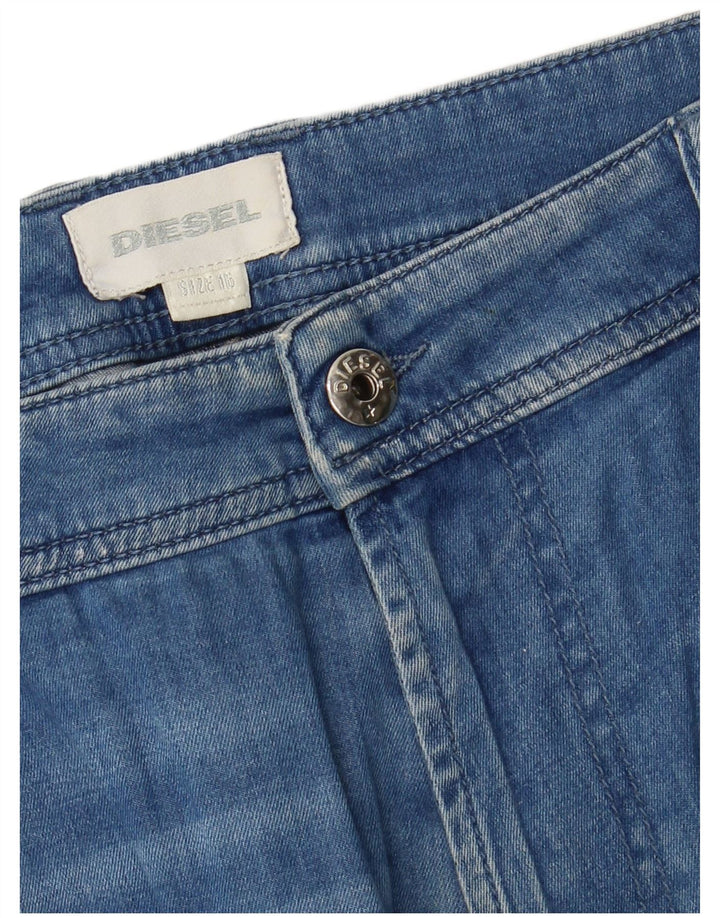 DIESEL Pantalones cortos vaqueros para mujer UK 16 Large W32 Azul