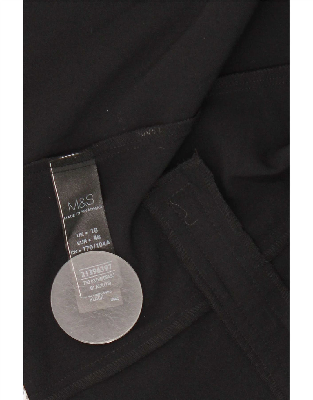 Marks & Spencer Chaqueta tipo blazer abierta para mujer UK 40 XL Poliéster negro