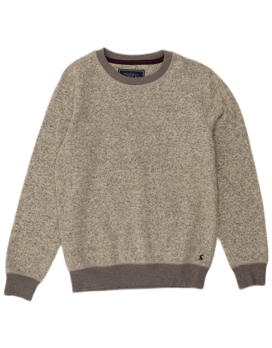 Jersey con cuello barco para hombre Joules Poliéster moteado gris pequeño