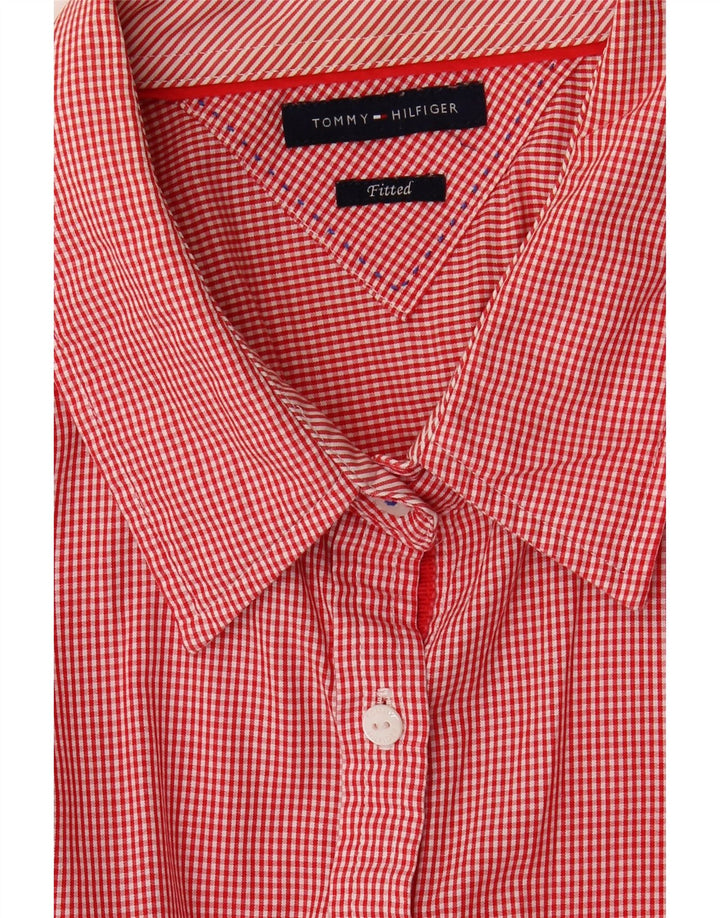 Tommy Hilfiger Camisa para mujer UK 46 Large Red Gingham